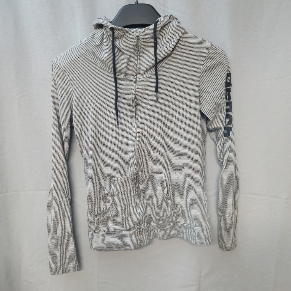 Bench Woman's Striped Zip-Up Hoodie Size US 8